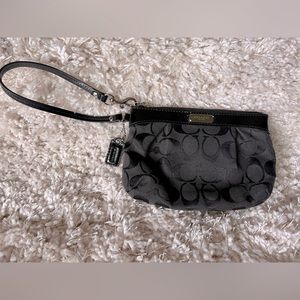 Coach black wristlet